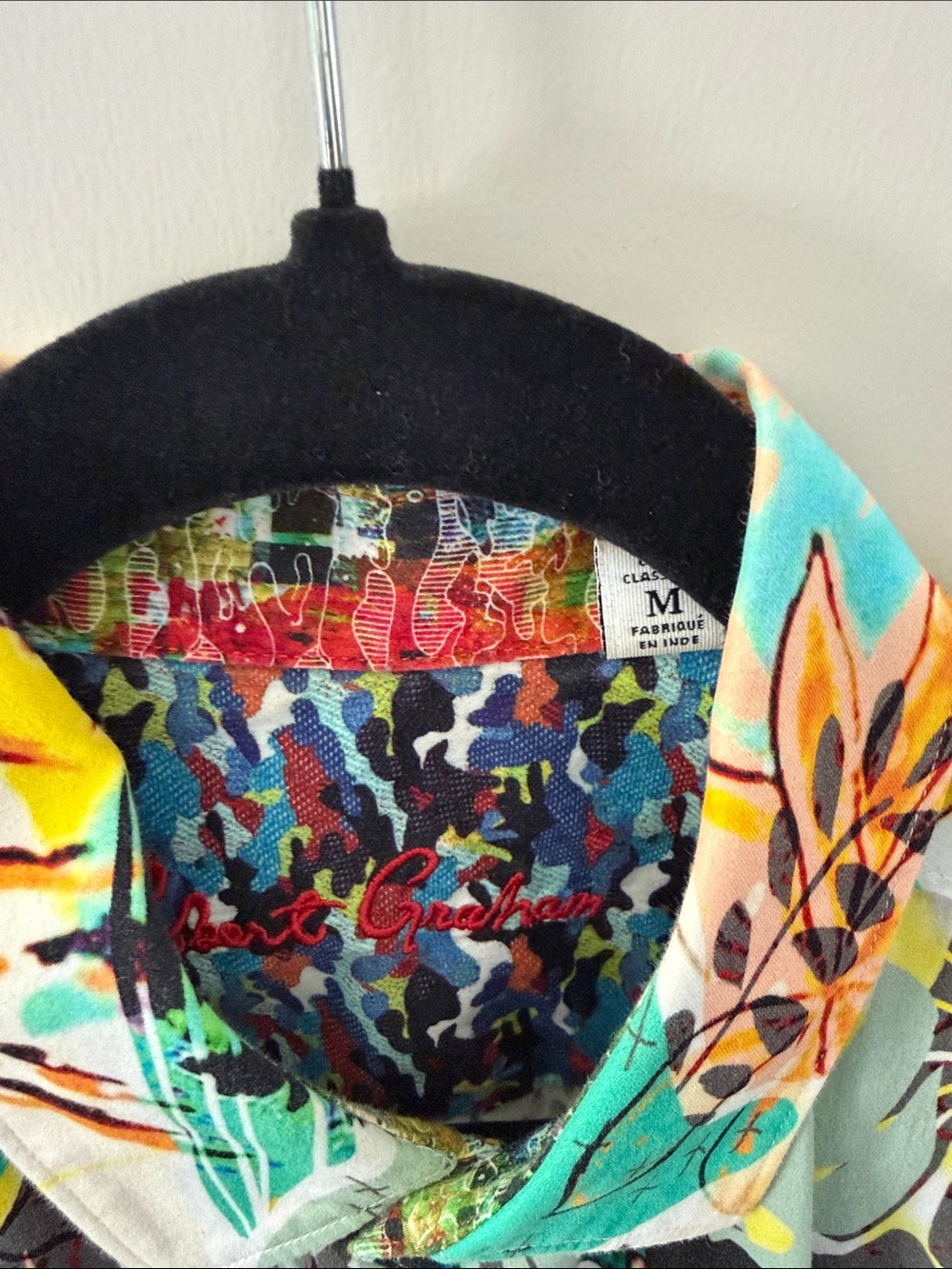 Robert Graham Multicolor Tropical Abstract Short-Sleeve Button-Down - Picture 3 of 4